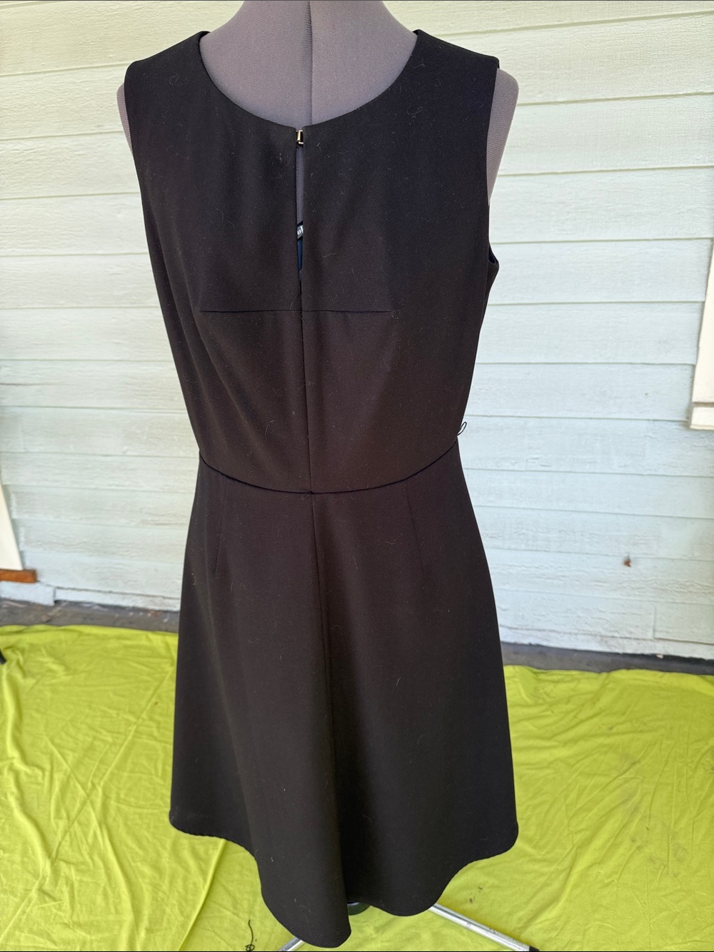 Calvin Klein Black Sleeveless A-Line Midi Dress
